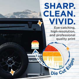 (2 Packs) I Love Peeing Outside Stickers - Nature Outdoorsman Hiking Hiker Decals - 5 Inches On Longest Side - Premium Vinyl Decal - Sticks to Any Smooth Flat Surface - Made in USA - BMCS2381