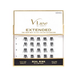 i•ENVY Vluxe Extended 3D Black Mink False Eyelashes Dramatic Volume Reusable Diy Lashes