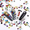 Flatback Rhinestones Round Gems for Nails Art and Crafts 4000Pcs