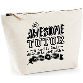 Hippowarehouse An Awesome Tutor is Hard to Find, Difficult to Part With & Impossible to Forget printed make up cosmetic wash bag 18x19x9cm