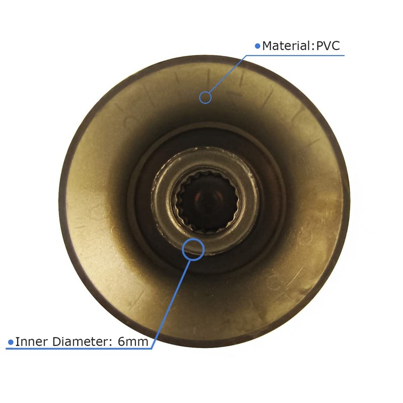 FLEOR 2T2V Speed Control Knobs Set Amber Plastic Top Hat