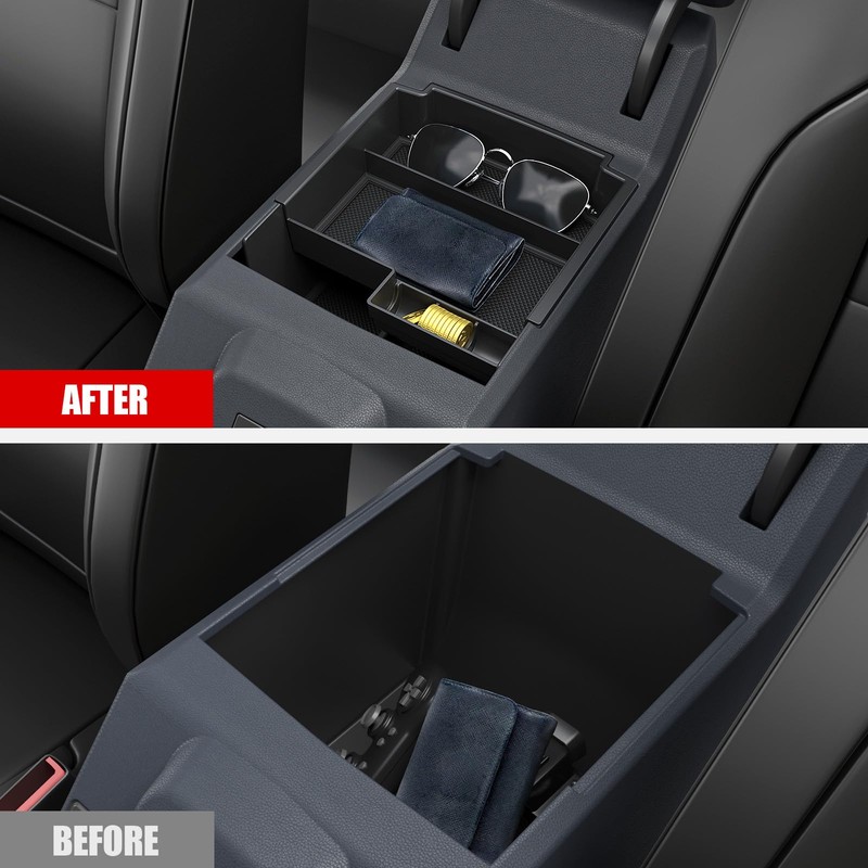 Mabett Double-Layer Console Organizer for Bronco 2025 4-door, Armrest Storage