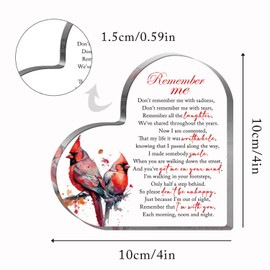 Xendelow Sympathy Gifts, Acrylic Heart Memorial Gift Bereavement Gift Condolences Gift Sympathy Table Decorations Loss of Loved One of for Table Centerpieces Remembrance