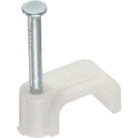InLine 44020 Cable Clips 8 mm Square White Pack of 100