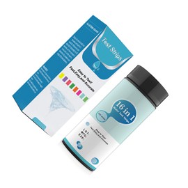 Drinking Water Test Kit 16 Parameters Test for Water Aquariums Paper Ph Test and Chlorine Pool Kit Water Test Strips, 50pcs