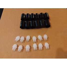 12- 1/3 oz. Roll-on Bottle  Black Caps And Plastic Ball Roll On ( NO BOTTLE)