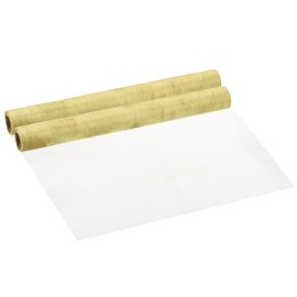 PATIKIL Brass Woven Wire Mesh Screen Roll 39x12, 2 Roll 80 Mesh Filter Metal Coarse Dense Gauze Mesh for Window Security Vent Cover Filtration Animals Fence, Yellow