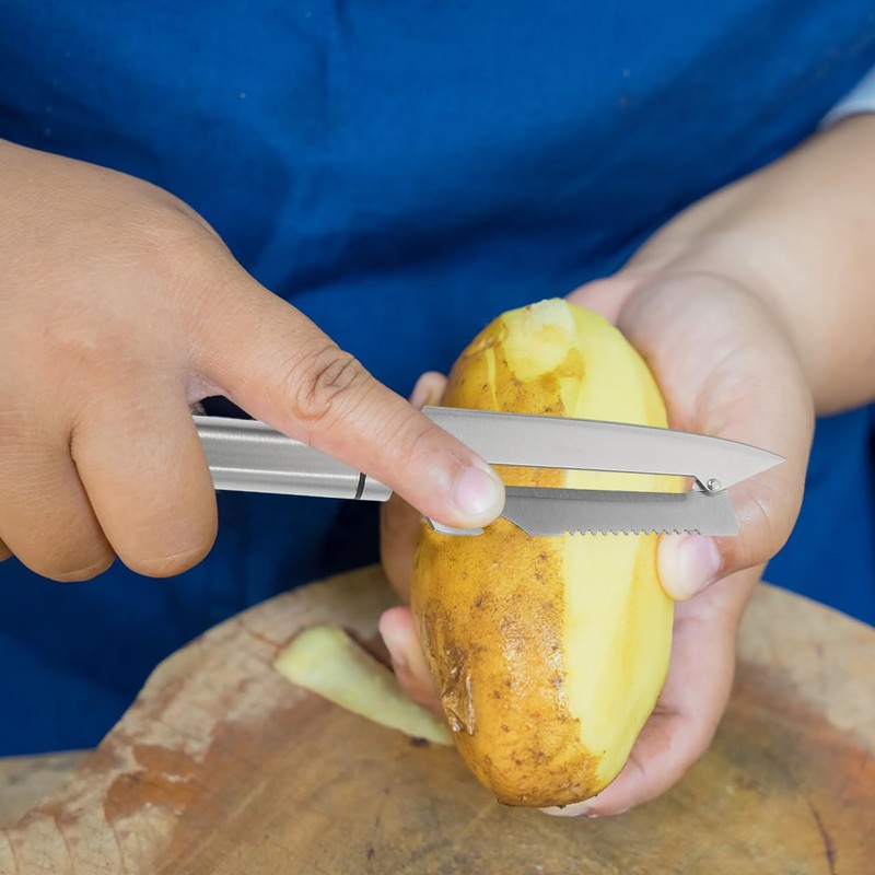 BESTONZON Multifunction Paring Knife Stainless Steel Peeler Gourd Grater Parer