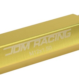 Auto Dynasty M12 x 1.5 Open End 20-Piece Aluminum Alloy Wheel Lug Nuts + Deep Drive Extension (Gold)