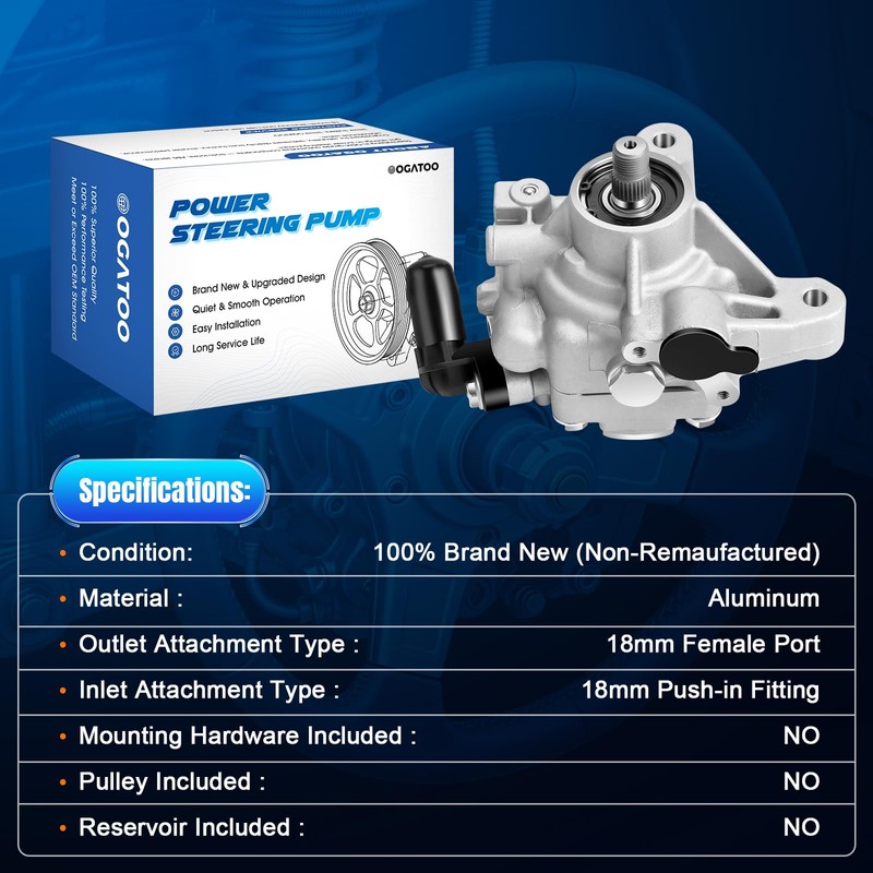 21-116 Power Steering Pump Fits for Acura RDX 2007-2012 L4
