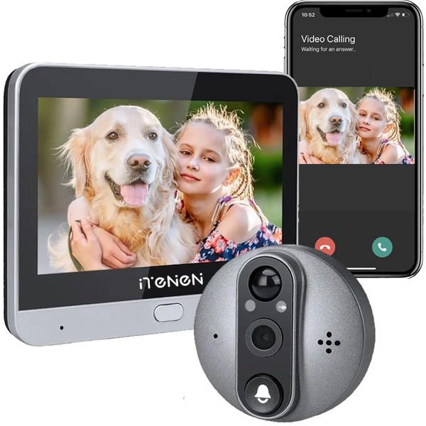 iTenen Wifi Wireless Video Doorbell Front Door Viewer 3.0 Million