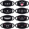 AOZUO 8PCS Cute Cat Face Mask, Kawaii Cotton Mouth Masks