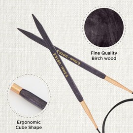 KnitPro J'Adore Cubics Knit Pins - Circular Fixed Knitting Needles - 60cm x 6.50mm