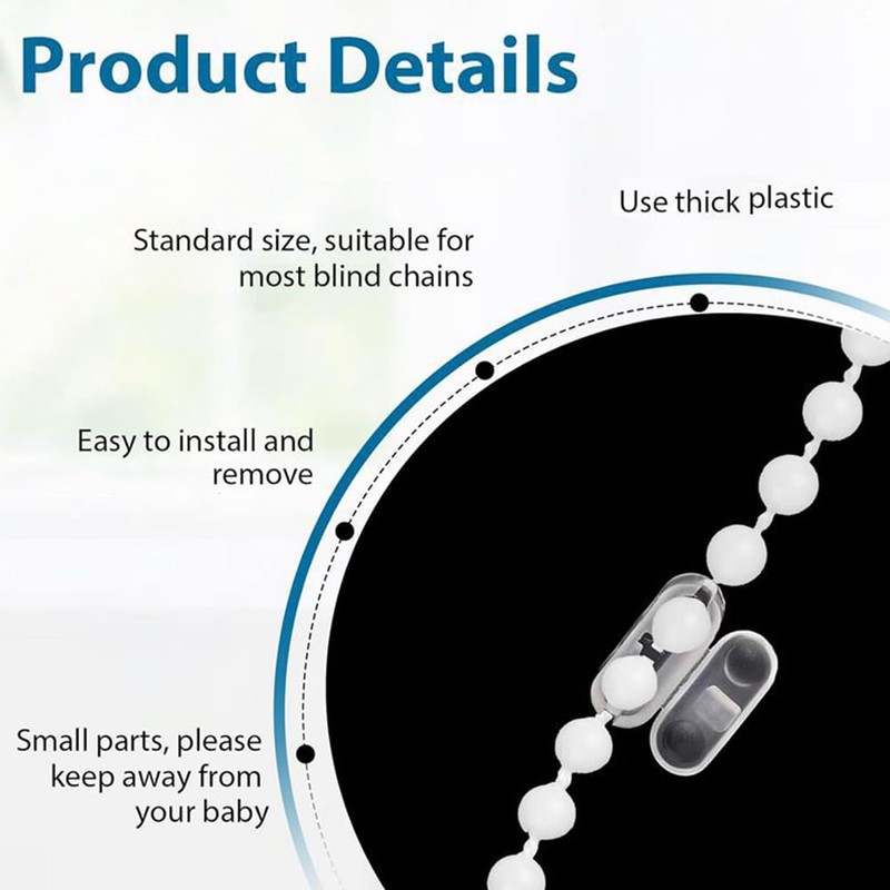 Roller Blind Cord Connector Clips, Replacement Pull Ball Chain Connector