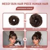 SPIKFN 1 PCS Messy Bun Hair Piece Real Human Hair