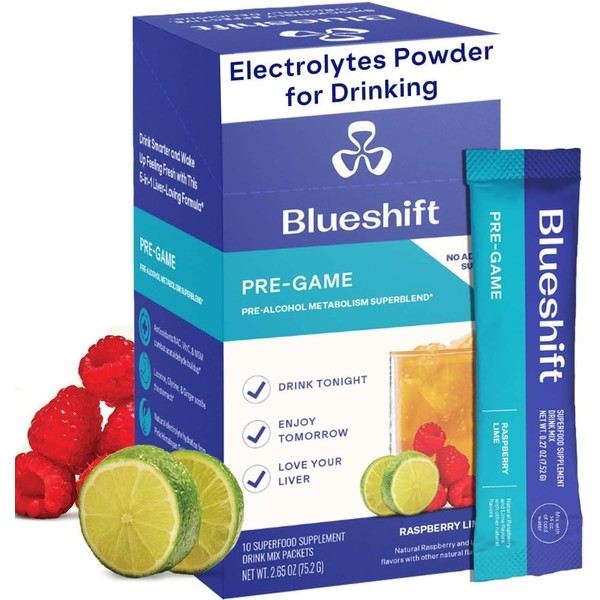 Pre-Game - Pre Drinking NAC Supplement, Electrolytes Powder Packets, Hydratio...