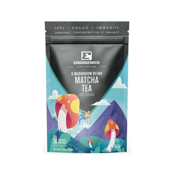 Ergogenics Nutrition 8 Mushroom Blend Matcha Green Tea 120 g
