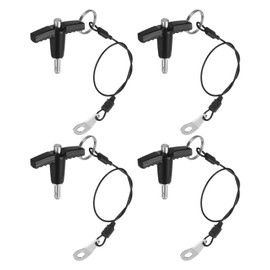 uxcell 4Pcs T Handle Lock Pins, 5mm x 10mm Usage Length Stainless Steel Push-Button Quick Release Pin