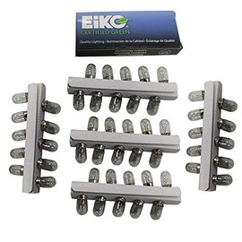 Eiko Pinball Light Bulb Lamps #47 - Set of 50, Cool White, 0.9W, 6.3V, Incandescent, B22D 3 Base