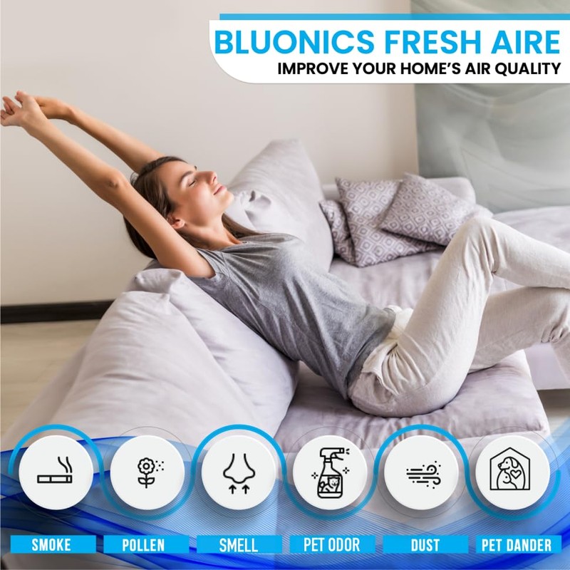 Bluonics Fresh Aire 2-Pack Water Air Washer, Air Revitalizer &