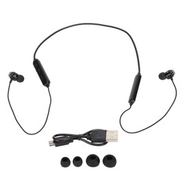 Bluetooth Headset Neck Mounted Wireless Headset Neckband Sports Headset Noise Reduction Earplugs with MicrophoneBlack