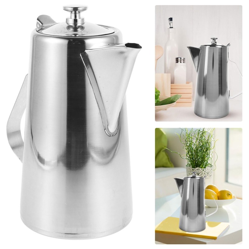Luxshiny Stainless Steel Pitcher with Lid: 2L Large Capacity Pitcher