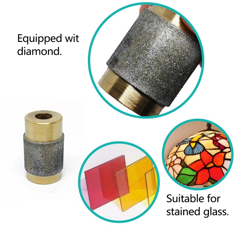 Jarshtime Glass Grinder Bits 4 PCS Diamond Stained Glass Grinding