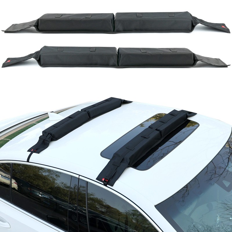 AUTOXBERT Universal Foldable Car Roof Rack Soft Pads With Straps