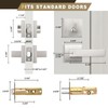 Brotima 2 Pack Keyed Front Door Lockset with Deadbolt, Reversible