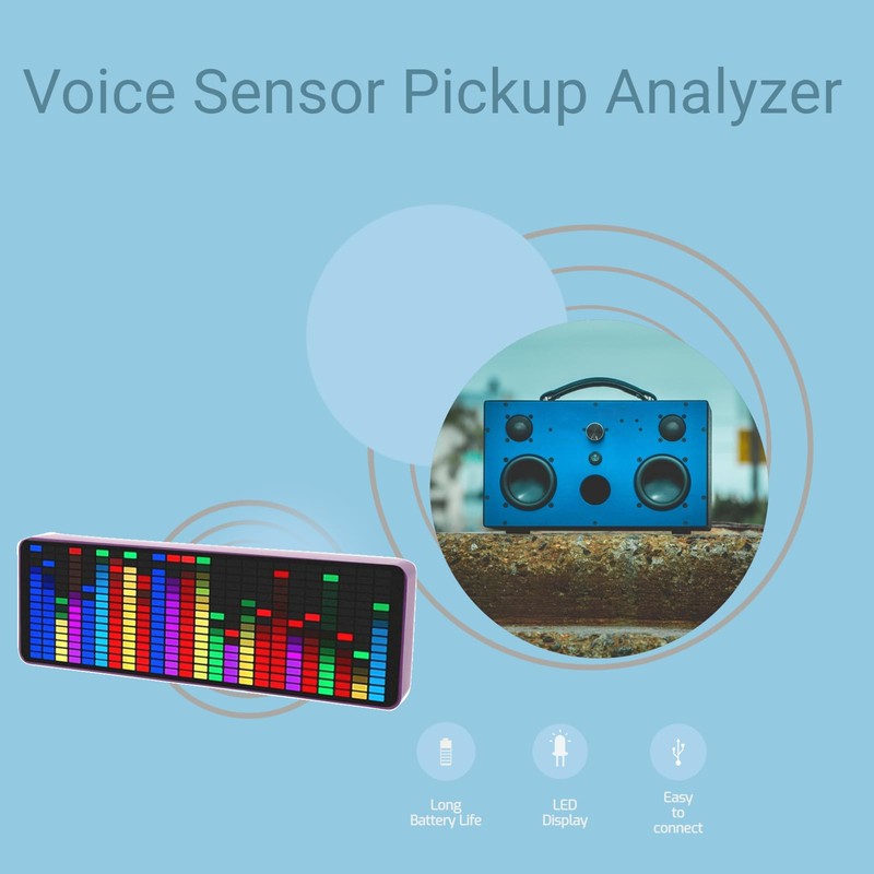 exsulity Led Music Spectrum Display, 384 LED RGB Colorful,1624 Segment