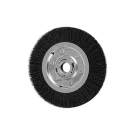 PFERD 81134 Medium Face Crimped Wheel Brush, Carbon Steel Wire, 10" Diameter, 2" Arbor Hole, 0.014 Wire Size, 1-7/8" Trim Length, 1-1/4" Face Width, 3600 Maximum RPM