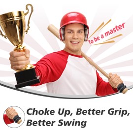 AISHAIDO [5 Packs] Baseball Bat Grip Choke Up Rings Bat Ring Bat Choke Up Knob Baseball Softball Teeball Tball Bat Choke Up Ring Bat Knob Baseball Bat Accessories - Black