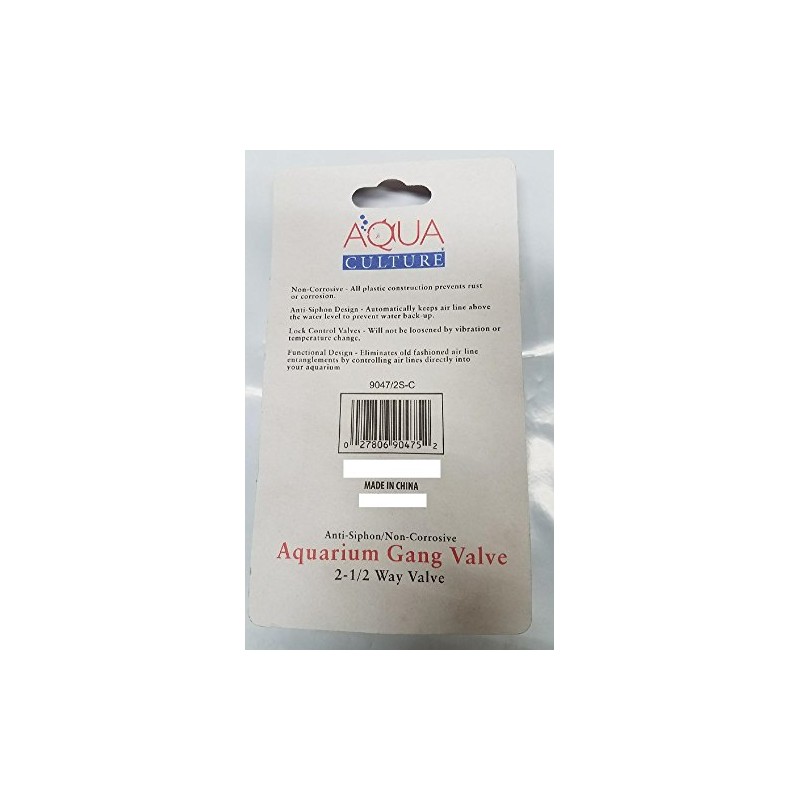 Aquarium 2-1/2 Way Gang Valve, 1 Ct-Aqua Culture-0002780690475