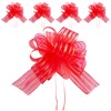 Leseogye 5PCS Red Pull Bows, 4inch Pull Bows for Gift