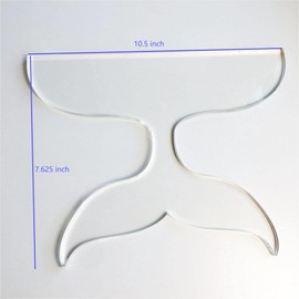 Whale Tail Charcuterie Board Handle Template, Clear Acrylic Template, Woodworking Router Template
