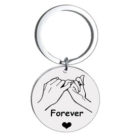 Medical ID Me Forever Pinky Promise Keyring Couples Best Friend Gift Love