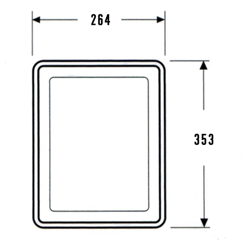 AG 18-8ステンレス 角バット 350x265xH60mm 10枚取