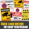 Achtung Videoüberwachung Schild 20x30 cm aus ALU Verbund Platte, 3mm