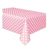 Royal7 2 Pack Pink Polka Dot Plastic Rectangle Tablecloth 54"x108"