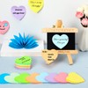 Teling 24 Pcs Heart Shape Lined Sticky Notes Cute Sticky