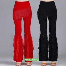 Zumba Line Dance Pants for Social Dance, Latin, Aerobics, and Waltz Practice Pants XL