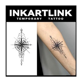 INKARTLINK Tattoo Tech, 2 Hojas Tatuaje Semi Permanente Grande, Tatuajes Temporales De Diseño De Arte Para Adultos, Dura 1-2 Semanas, Impermeable, Asp