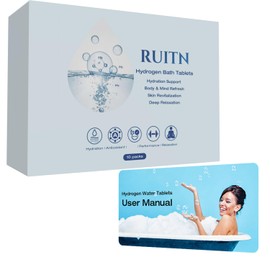 RUITN RUITN Hydrogen Bath Tablets C H2 Bath Bombs for Spa,Hydrogen Water Tablet for Bath, Hot Tub & Foot Soak | Hydrogen-Rich Water | 10 Tablets