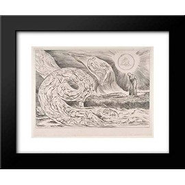 Dante Alighieri - William Blake - 24x20 Framed Art by Museum Prints Titled: The Circle of The Lustful: Paolo and Francesca, from Dante's Inferno, Canto V