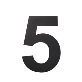 nanlyiau House Number 6 in/15.3 cm House Number Stainless Steel House Numbers Black Matt Modern House Number Made of Stainless Steel Floating Appearance (Black 6 in 5)