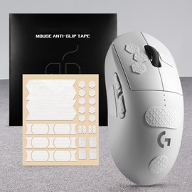 IMMOENUC Universal Mouse Grip Tape DIY Universal Anti-Slip Sticker, Made of PVC Material, Light Weight, Sweat Resistant, Improve Grip, Fit All Mouse (Style D White)