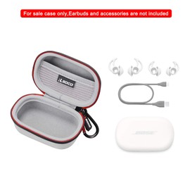 RLSOCO Hard Case for Bose New QuietComfort/QuietComfort/Sport Wireless Noise Cancelling Earbuds (Silver)