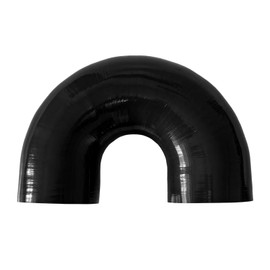 Haturmyko ID 4" (102mm) 180 Degree U Bend Shape Silicone Coupler Hose, 4-Ply Reinforced Universal Silicone Elbow Pipe for Intake Hose Radiator Turbo Coupling Black