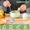 IODOO Matcha Whisk Set Matcha Whisk Holder Bamboo Matcha Whisk