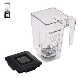 EastFune 90oz WildSide+ Jar for Blendtec, replace 570 575 625 650 725 759 800 825 885 etc, wide compatible with Classic/Designer/Professional/Commercial Series Container Pitcher Cup
